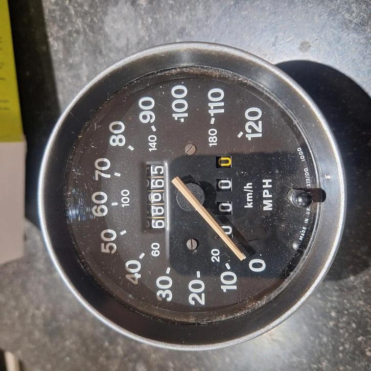 Snelheidsmeter MGB 1977-1980 US, Auto-onderdelen, Dashboard en Schakelaars, Ophalen of Verzenden