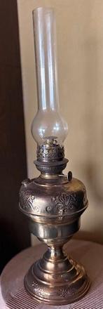 Petroleumlamp, Antiek en Kunst, Ophalen, Koper
