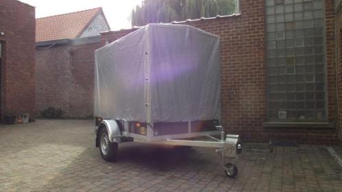 Nieuwe enkelas bak aanhangwagens met huif 2,25x1,3x1,5m,, Auto diversen, Overige Auto diversen, Ophalen