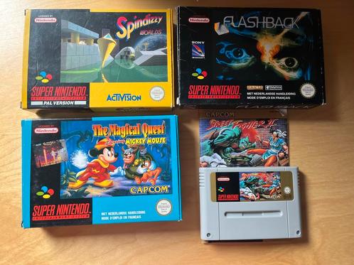 Pakket van 4 snes games (zie foto’s) 130euro, Games en Spelcomputers, Games | Nintendo Super NES, Zo goed als nieuw, Avontuur en Actie