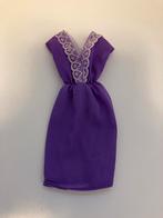 Vintage Barbie paarse jurk 80´s, Ophalen of Verzenden, Barbie