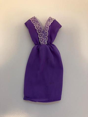 Vintage Barbie paarse jurk 80´s beschikbaar voor biedingen