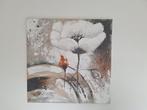 schilderij met bloem - 1mx1m, Antiek en Kunst, Ophalen