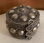 Ancien bracelet/boite/coffret en métal argenté, Ophalen of Verzenden, Zilver