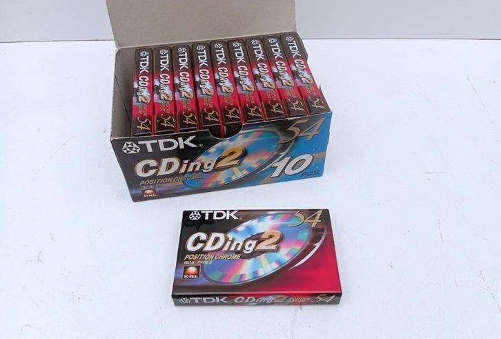 cassettes NIEUW TDK position chrome IECII/TYPE II, Cd's en Dvd's, Cassettebandjes, Nieuw in verpakking, Onbespeeld, 2 t/m 25 bandjes