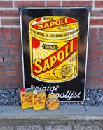 Groot en zeldzaam emaille bord van Sapoli was😍, Verzamelen, Reclamebord, Gebruikt, Ophalen of Verzenden