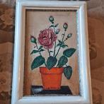 Schilderij "VAAS MET ROOS" van J.A. Michiels, Antiquités & Art, Art | Peinture | Classique, Enlèvement