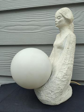 Vintage aardewerk lamp  beschikbaar voor biedingen