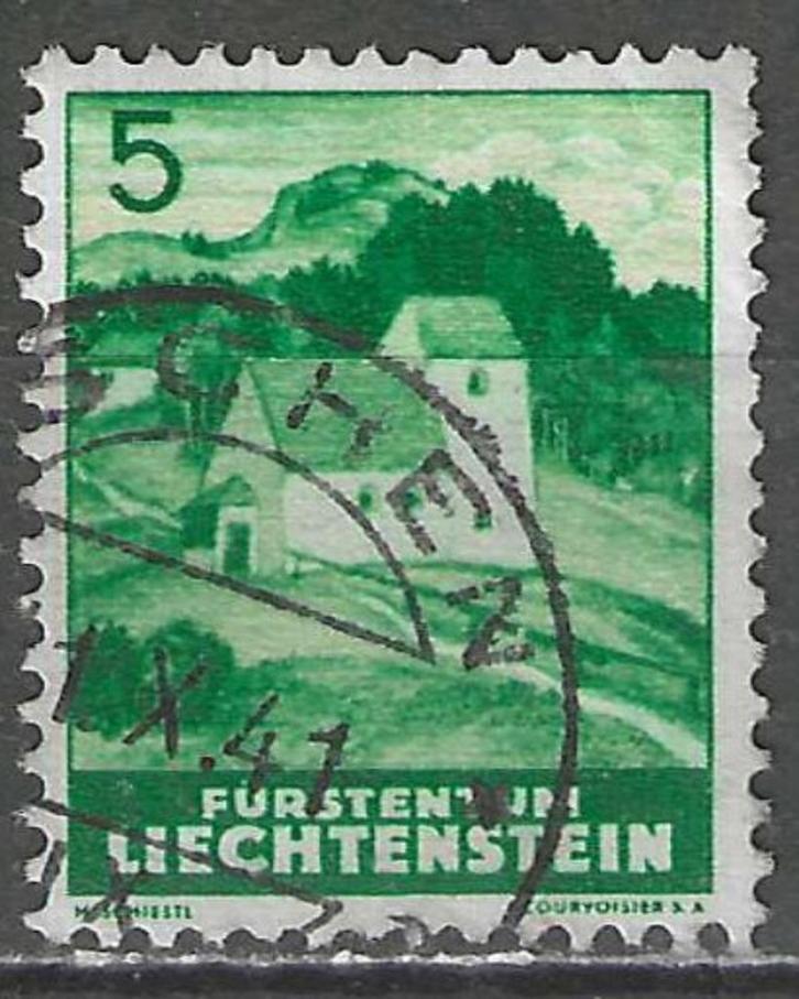 Liechtenstein 1937/1938 - Yvert 142 - Masescha Kapel (ST), Postzegels en Munten, Postzegels | Europa | Overig, Gestempeld, Verzenden