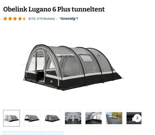 Obelisk Lugano 6 plus tunnel tent, Caravans en Kamperen, Tenten, Zo goed als nieuw, Ophalen