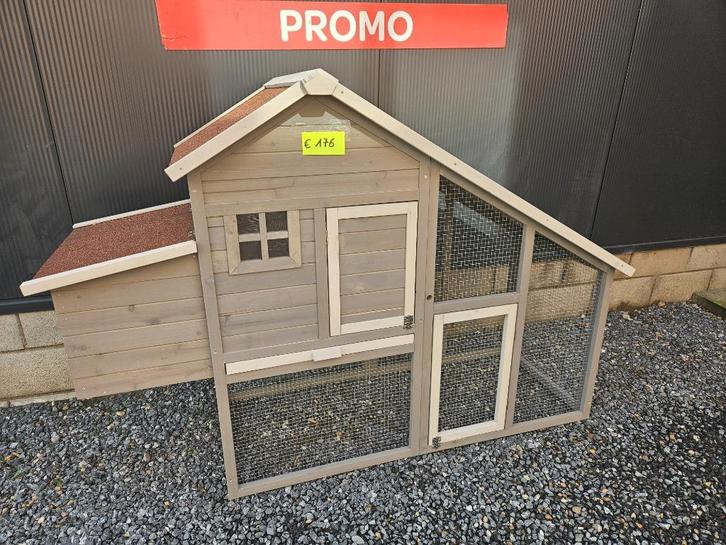 nieuw kippenhok met ren en schuin dak cotton, Dieren en Toebehoren, Pluimvee | Toebehoren, Nieuw, Kippenhok of Kippenren, Ophalen of Verzenden