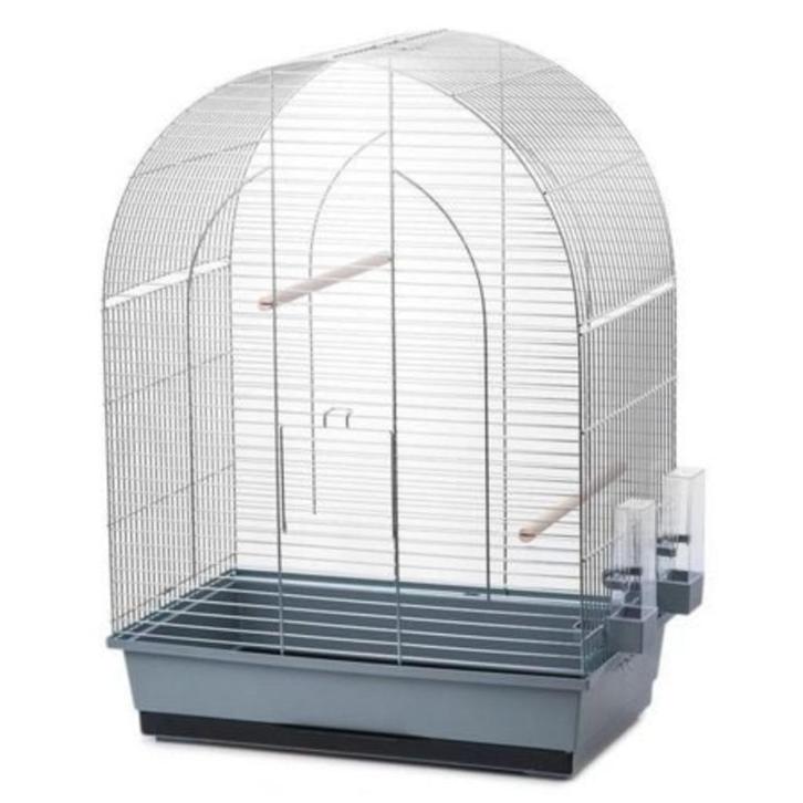 Volgekooi Lusi 3 grijs - chroom 54x34x75 cm, Dieren en Toebehoren, Vogels | Hokken en Kooien, Zo goed als nieuw, Vogelkooi, Metaal