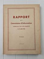 Rapport de la Commission d’information instituée par S.M. l, Livres, Utilisé, S.M. le roi Léopold III, Enlèvement ou Envoi