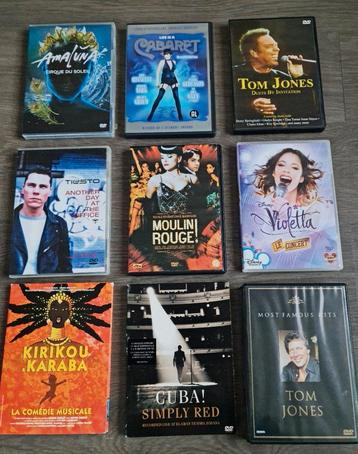 Dvd's muziek : concerten / musicals / ... ( 9 stuks )  beschikbaar voor biedingen