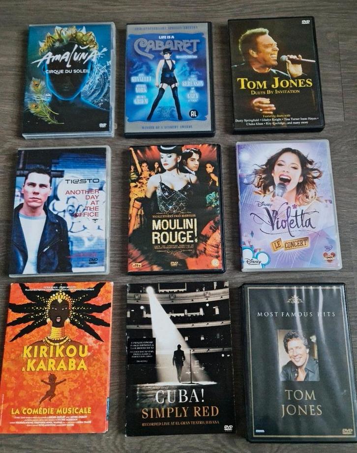 Dvd's muziek : concerten / musicals / ... ( 9 stuks ), Cd's en Dvd's, Dvd's | Muziek en Concerten, Zo goed als nieuw, Ophalen of Verzenden