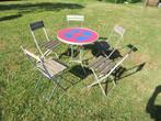 ancien ensemble de jardin : 5 chaises pliantes et 1 table ro, Ophalen, Gebruikt