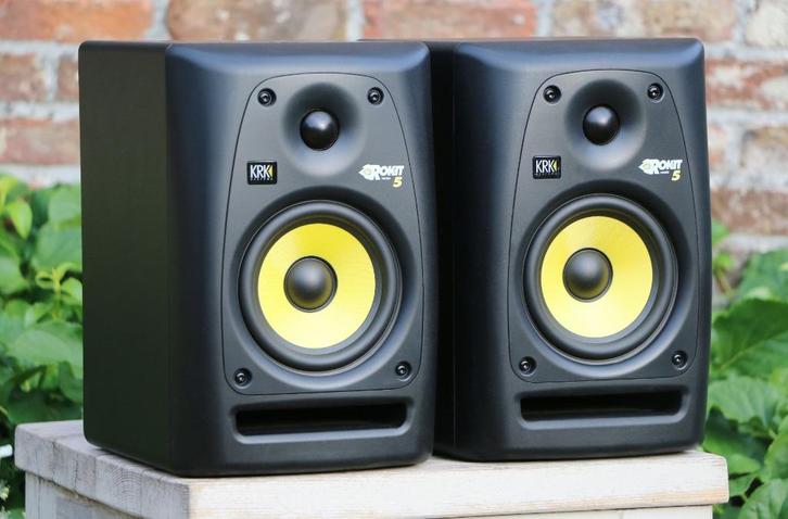 2x KRK Rokit 5 G2 Studio Monitors, Audio, Tv en Foto, Luidsprekerboxen, Zo goed als nieuw, Front, Rear of Stereo speakers, 120 watt of meer