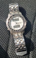 Vintage horloge ana-digi chronograph, timer verzameling, Overige merken, Staal, Met bandje, Verzenden