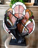 lampe avec danseuse et fond multicolore, Zo goed als nieuw, Ophalen, Glas