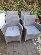 Lot de 4 chaises de jardin avec coussins, Jardin & Terrasse, Chaises de jardin, Enlèvement, Utilisé