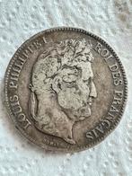 5 francs Louis-Philippe I en argent 1833, Timbres & Monnaies, Argent