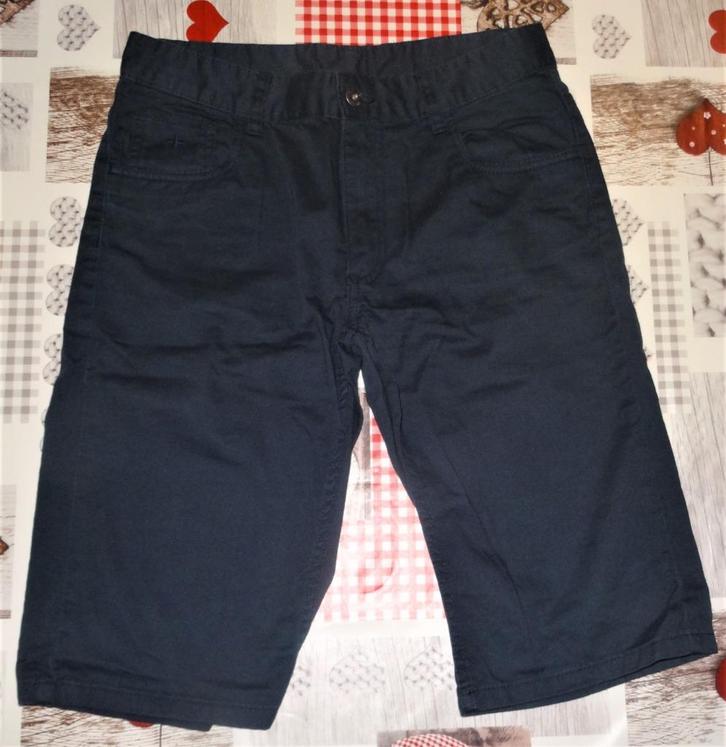 170 15 jaar bermuda short donker blauw, Kinderen en Baby's, Kinderkleding | Maat 170, Gebruikt, Jongen, Broek, Ophalen of Verzenden