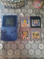Game boy color met 4 games, Consoles de jeu & Jeux vidéo, Consoles de jeu | Nintendo Game Boy, Enlèvement, Game Boy Color, Utilisé