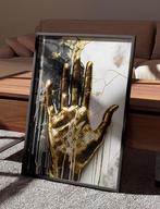 XXL Glasschilderij | Golden Louis Vuitton Hand - 6 sizes, Oorspronkelijke maker, Verzenden, Nieuw, 125 cm of meer