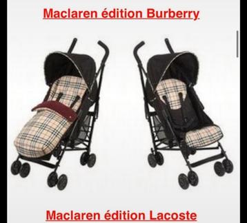 poussette maclaren edition burberry authentique Poussettes Combinaisons 2ememain