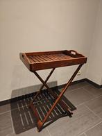 Houten dienblad met onderstel, Huis en Inrichting, Tafels | Sidetables, Ophalen, Gebruikt, Rechthoekig, Overige houtsoorten