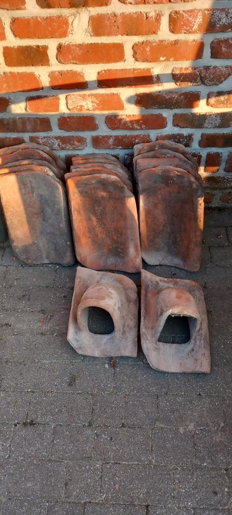 Boomse dakpannen,uilepannen en glazen pannen, Doe-het-zelf en Bouw, Dakpannen en Dakbedekking, Gebruikt, Dakpannen, Rood, Ophalen