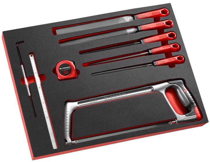 Facom MODM 603F gereedschap set zaag, meter en vijlen foam, Doe-het-zelf en Bouw, Gereedschap | Handgereedschap, Nieuw, Verzenden