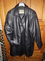 Zwarte lederen 3/4 mantel, De wit, Kleding | Dames, Ophalen, Zwart, Maat 46/48 (XL) of groter, De wit