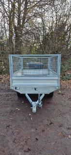 Remorque double essieux 750kg avec grillage 2,60cm/1,55cm, Autos : Divers, Enlèvement, Comme neuf