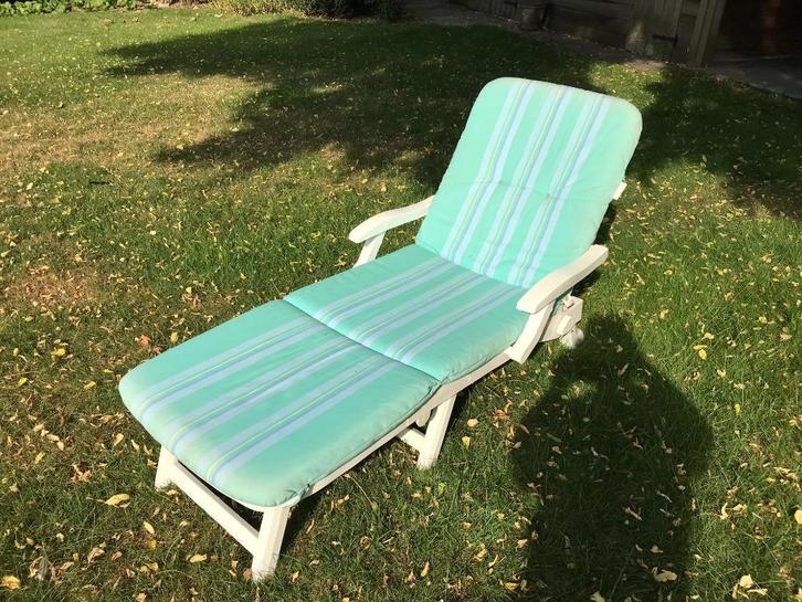 Tuinzetel, Tuin en Terras, Ligbedden, Zo goed als nieuw, Plastic, Inklapbaar, Verstelbaar, Verrijdbaar, Ophalen of Verzenden