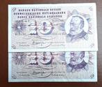 Swiss 2 notes 10 Zwitserse frank, Ophalen of Verzenden