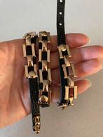 Armband met schakel, Ophalen of Verzenden, Zo goed als nieuw, Zwart, Kunststof of Plastic
