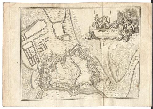 1769 - Oudenaarde stadsplan, Antiquités & Art, Art | Eaux-fortes & Gravures, Envoi