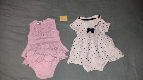 2 leuke baby body jurkjes maatje 62, Kinderen en Baby's, Babykleding | Maat 62, Gebruikt, Meisje, Jurkje of Rokje, Ophalen of Verzenden