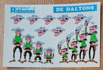 De helden uit Robbedoes decalco's 1967 De Daltons, Enlèvement ou Envoi, Gaston ou Spirou, Comme neuf, Image, Affiche ou Autocollant