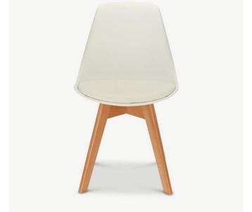 Eetkamerstoelen Scandinavische wit 20 euro per stuk