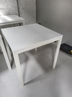 Vierkante witte tafel 75x75, Comme neuf, Enlèvement ou Envoi