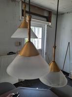 Design hanglamp met contragewichten 3 lichtpunten LED, Modern, Zo goed als nieuw, Ophalen, Glas