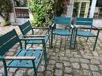 4 chaises de jardin, Comme neuf, Empilable, Aluminium