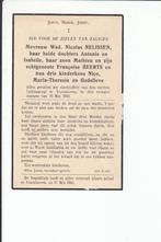40-45: Nelissen Beerts - luchtaanval Vroenhoven 10/05/1940, Collections, Images pieuses & Faire-part, Enlèvement ou Envoi, Image pieuse