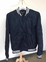 Donkerblauwe bomber jack H&M maat 50, Kleding | Heren, Jassen | Zomer, Ophalen of Verzenden, H&M, Gedragen, Maat 48/50 (M)