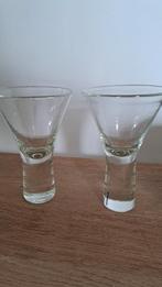 2 glazen vaasjes handmade Glazenhuis Lommel, Glas, Zo goed als nieuw, Ophalen