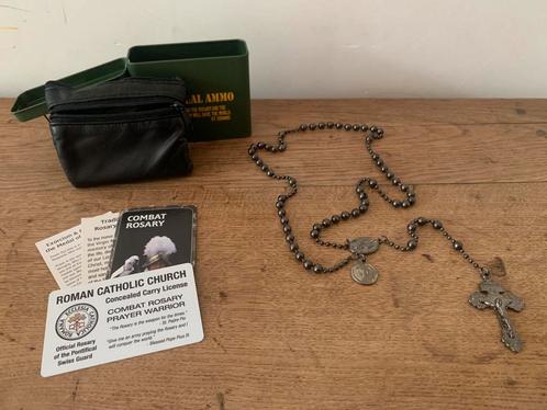 Compact doosje met rozenkrans en kaarten, Antiek en Kunst, Antiek | Religieuze voorwerpen, Ophalen of Verzenden