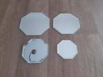 Set 4 Spiegeltjes voor swarovski of andere beeldjes, Verzamelen, Swarovski, Ophalen of Verzenden, Gebruikt