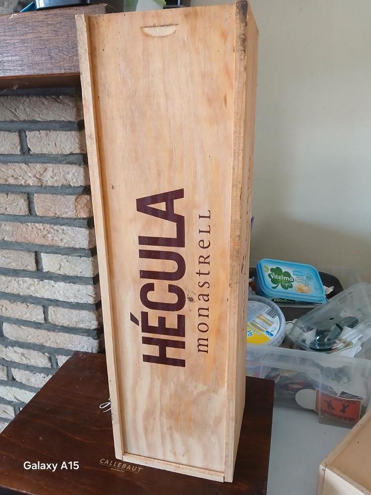 Mooie wijnkist 48 op 14.5 cm, Huis en Inrichting, Woonaccessoires | Kisten, Gebruikt, Ophalen of Verzenden